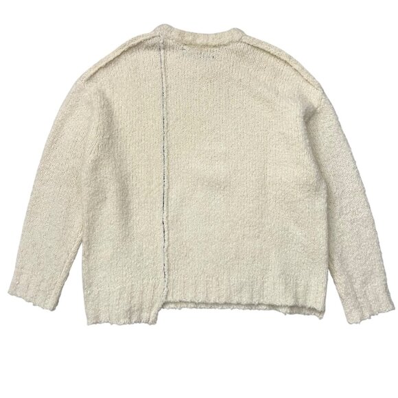 Adnym Atelier Women Chunky Knit Wool Asymmetric Sweater Cream S Lagom Minimalist - Picture 2 of 9